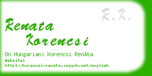 renata korencsi business card