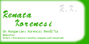 renata korencsi business card